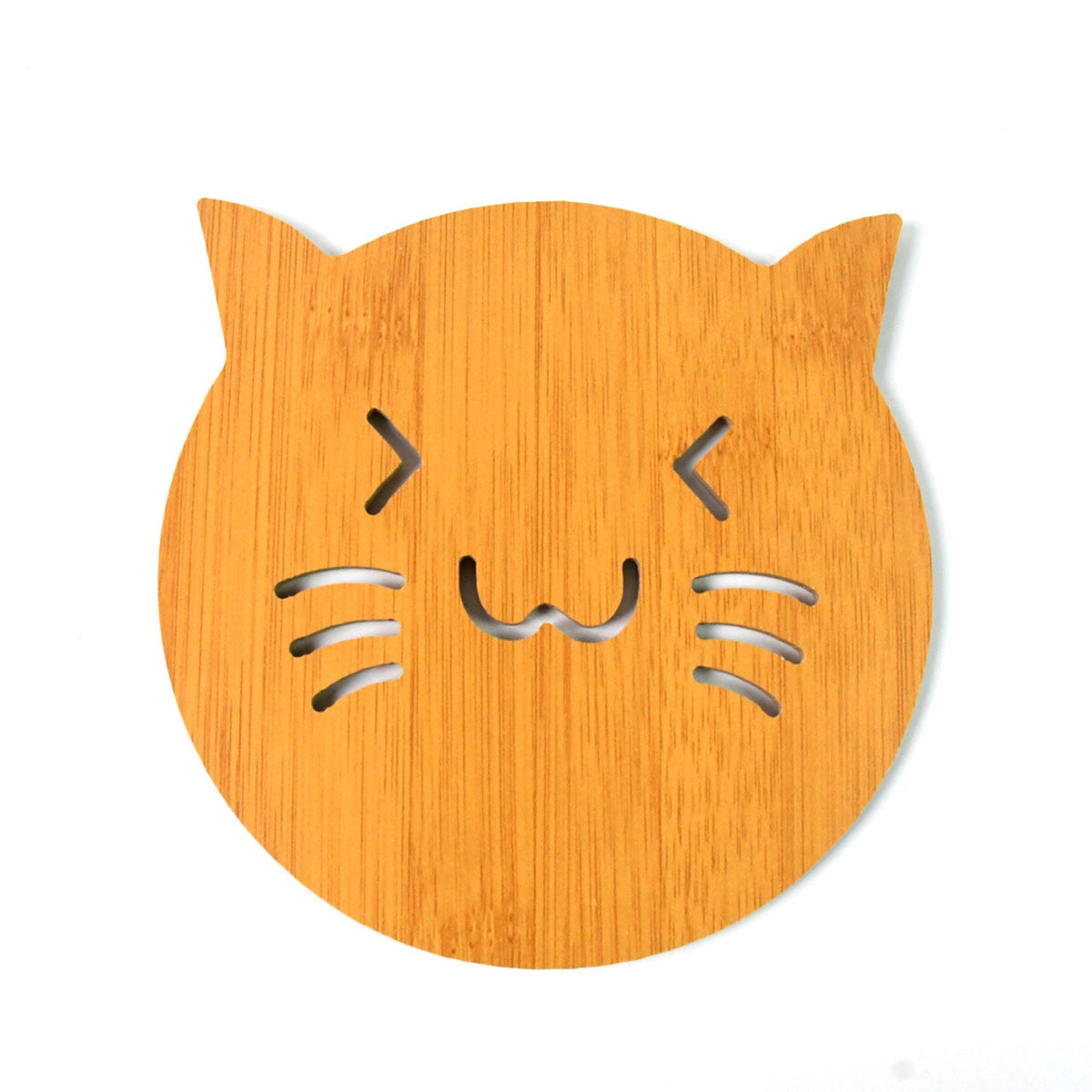 Square Bamboo Wood Table Place mat Hot Pot Cup Mat Tea Coaster(14Ã—14 Cm / 1 Pc)