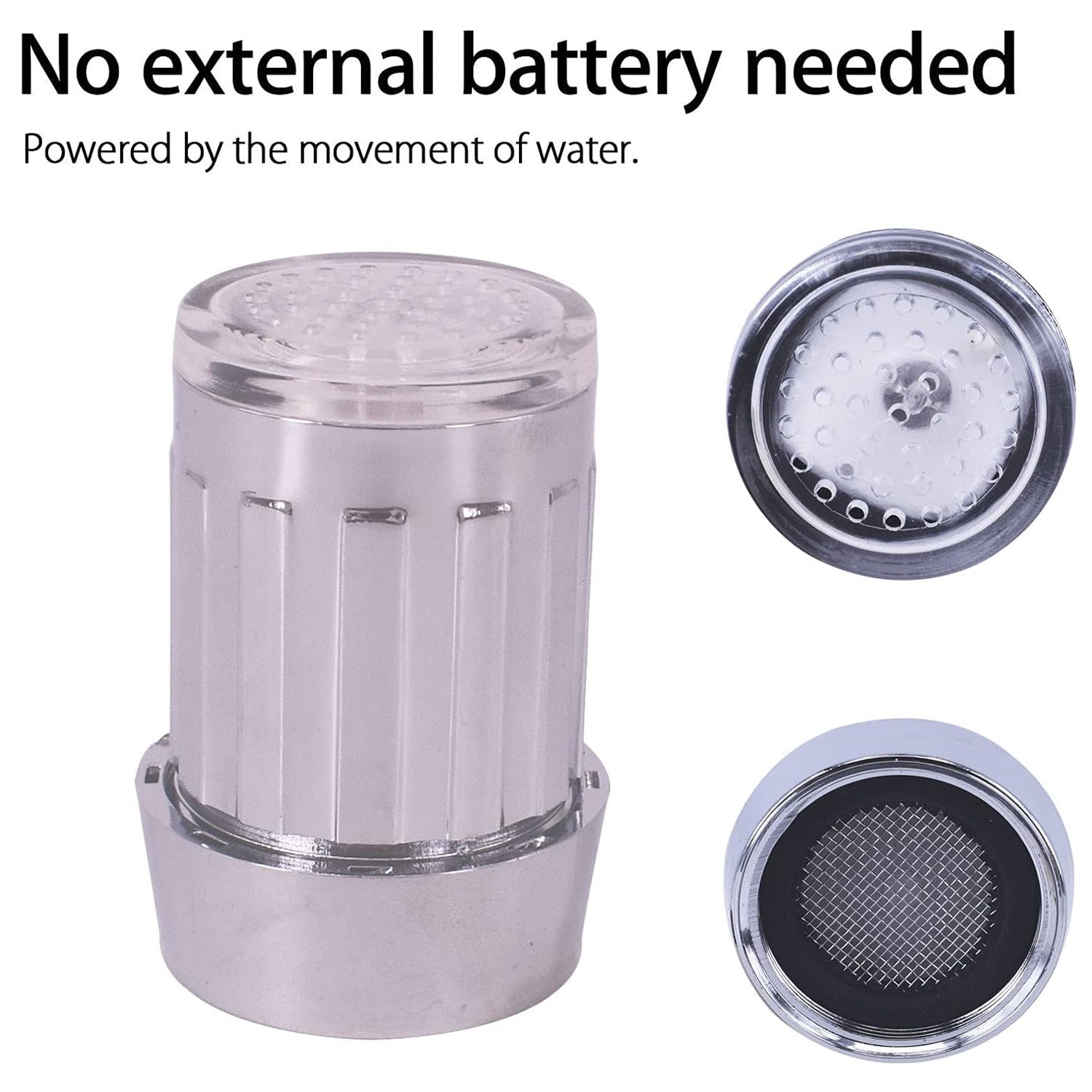 Multi Colors Changing LED Light Stream Faucet Tap Adapter (1 Pc)