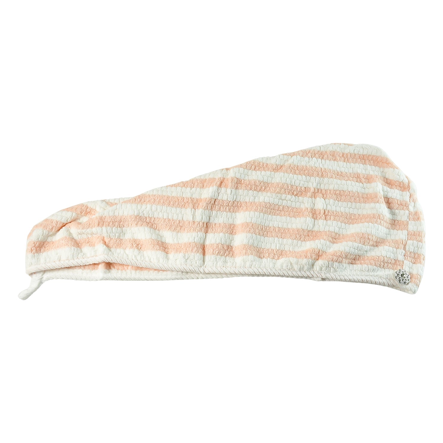 Lightweight microfiber hair towel wrap laid flat