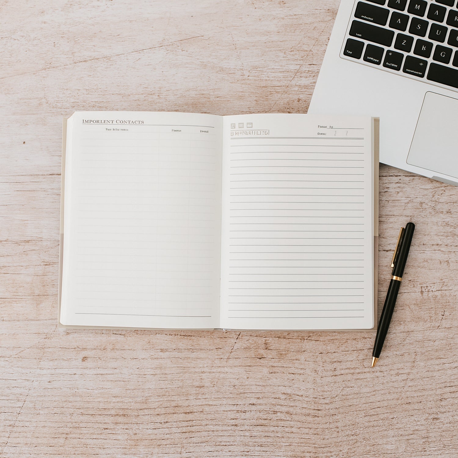 Closed hardbound notebook