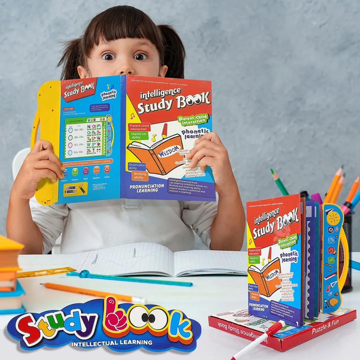 Back cover of the interactive musical learning study book