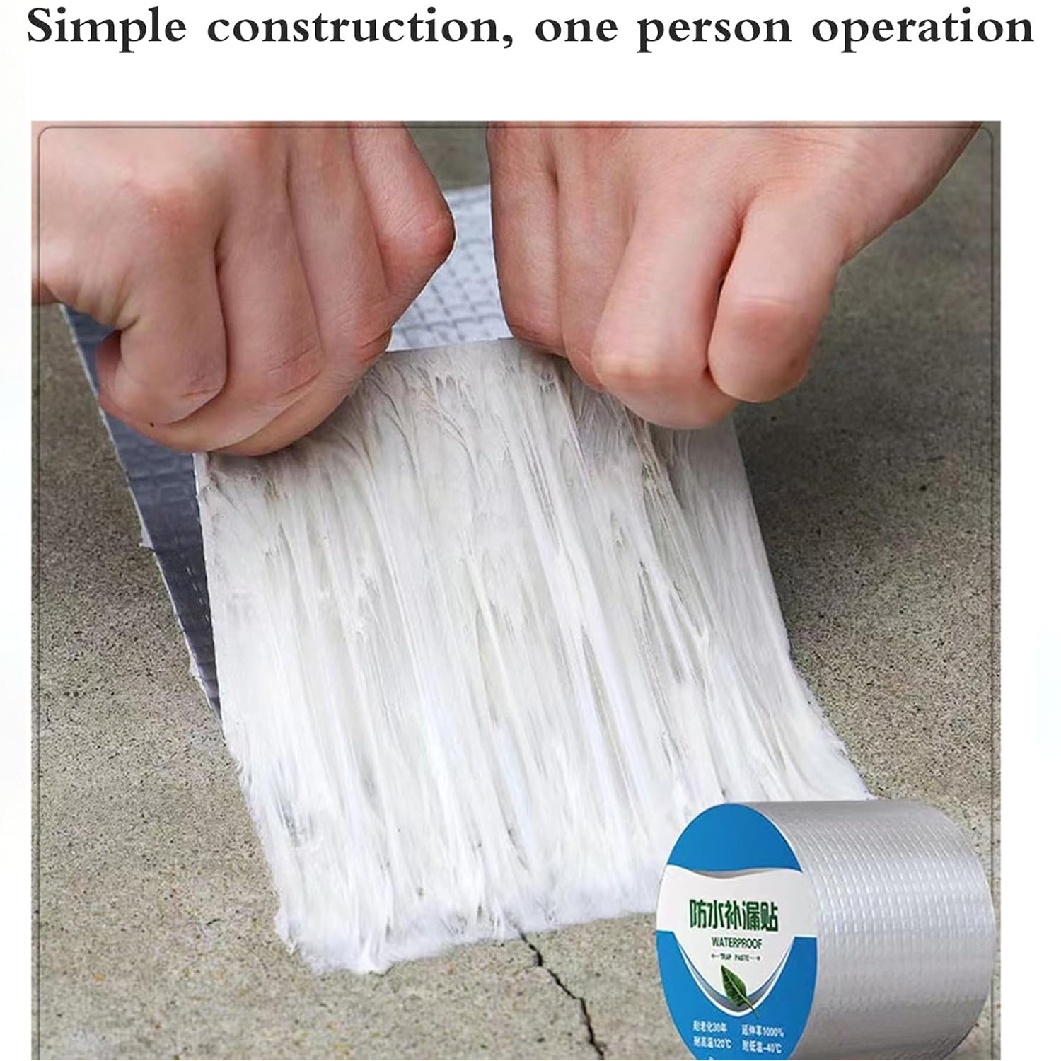 Application of aluminium foil tape on metallic surface
