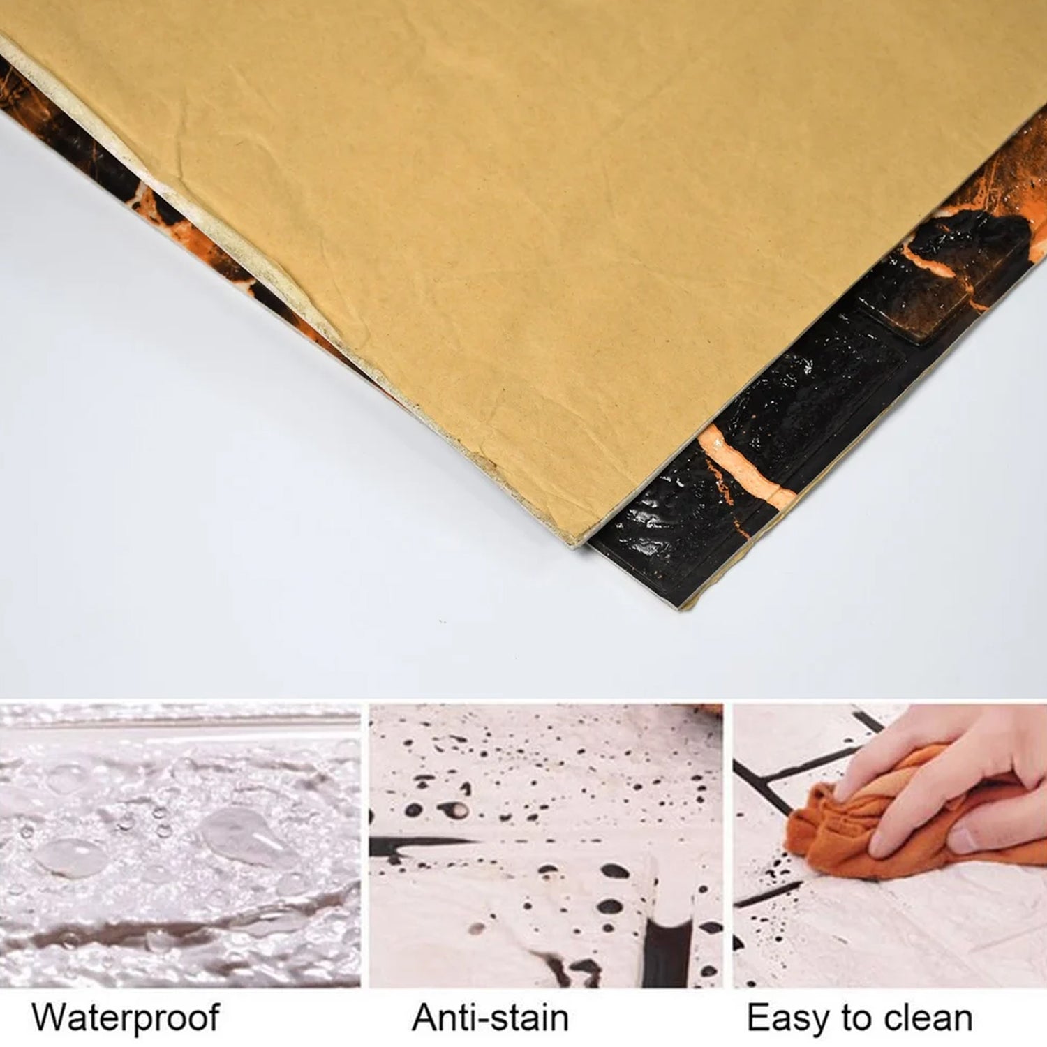 Self-adhesive 3D wall panels for modern interiors