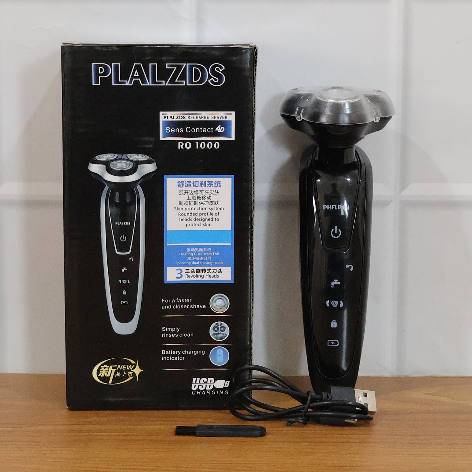 Complete grooming kit including cleaning brush