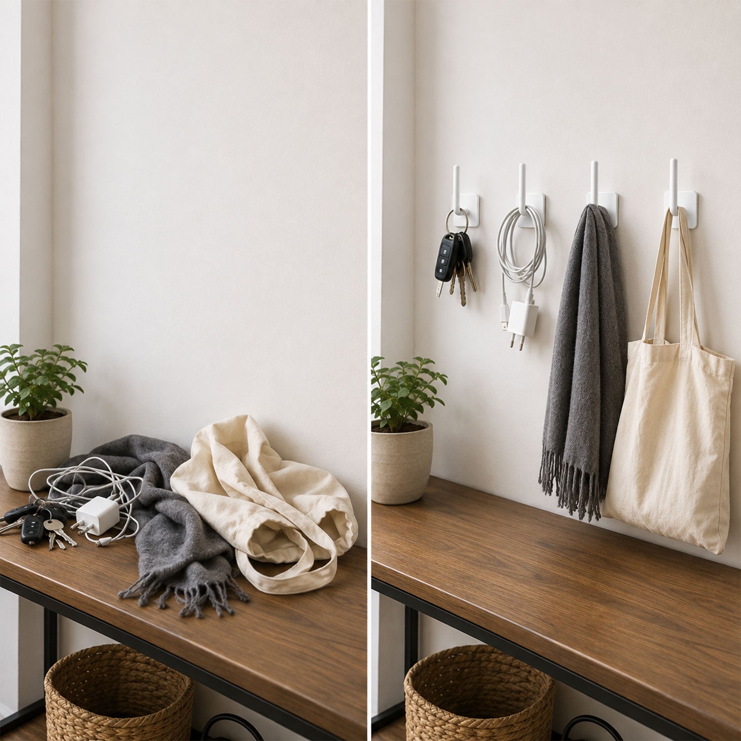 Wall hook mount detail