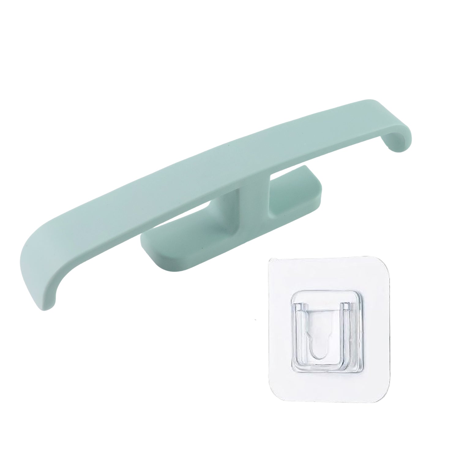Close-up of self-adhesive towel and slipper rack