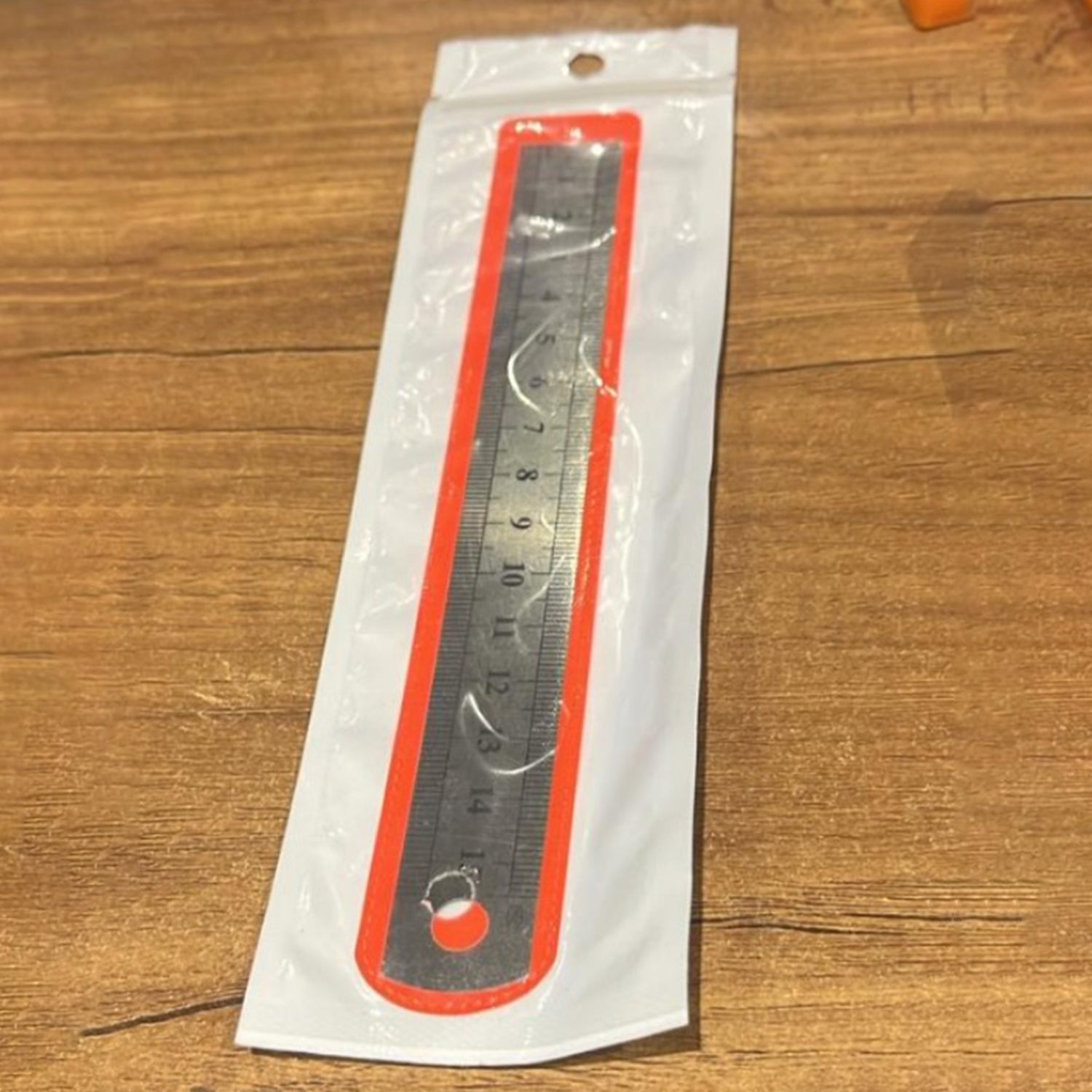 Measurement scale ruler in use