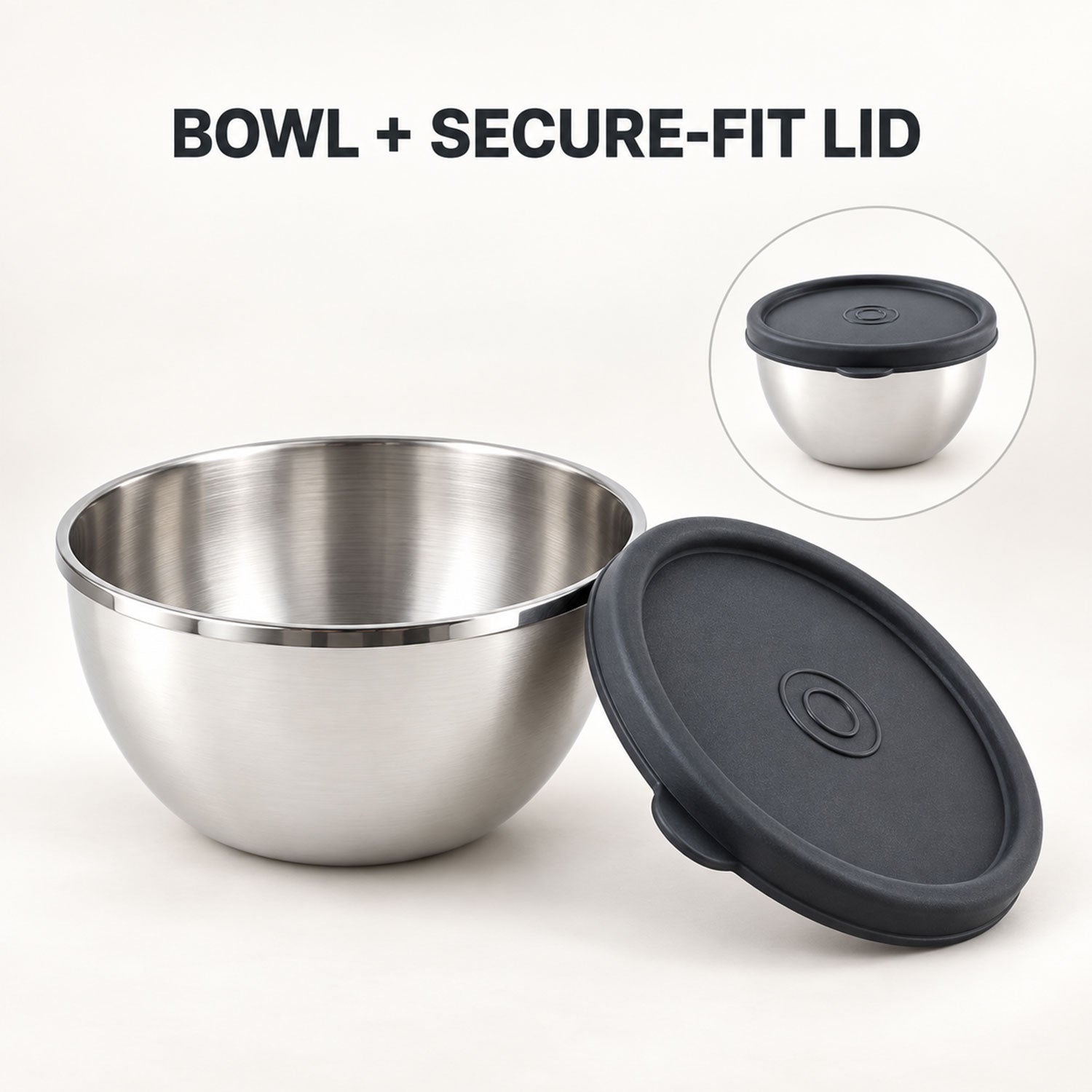 Steel food container white bg