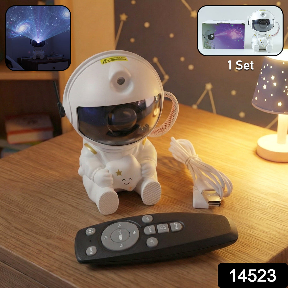 Astronaut Galaxy Star Projector Night Light with remote control