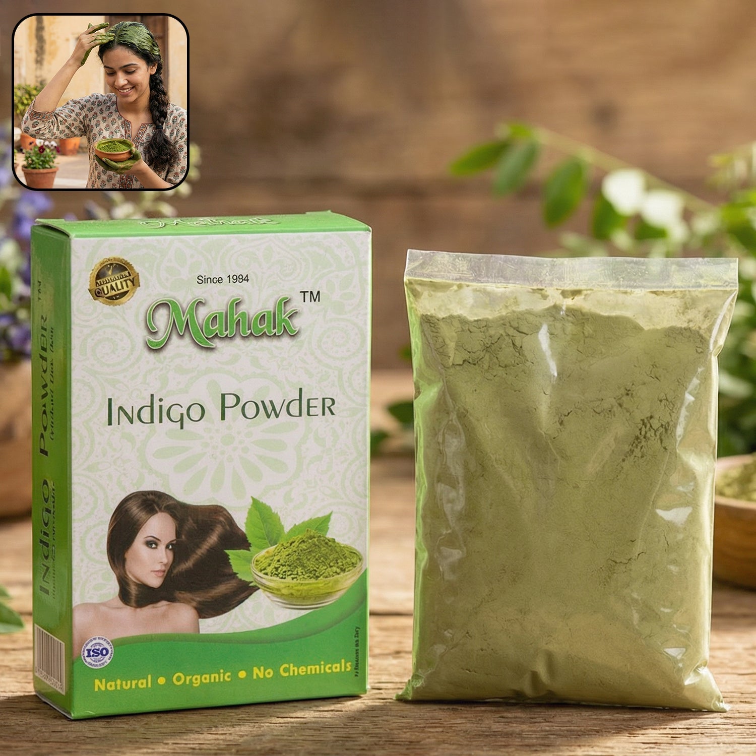 Natural Indigo Powder for Traditional Hair Care – 80 gm