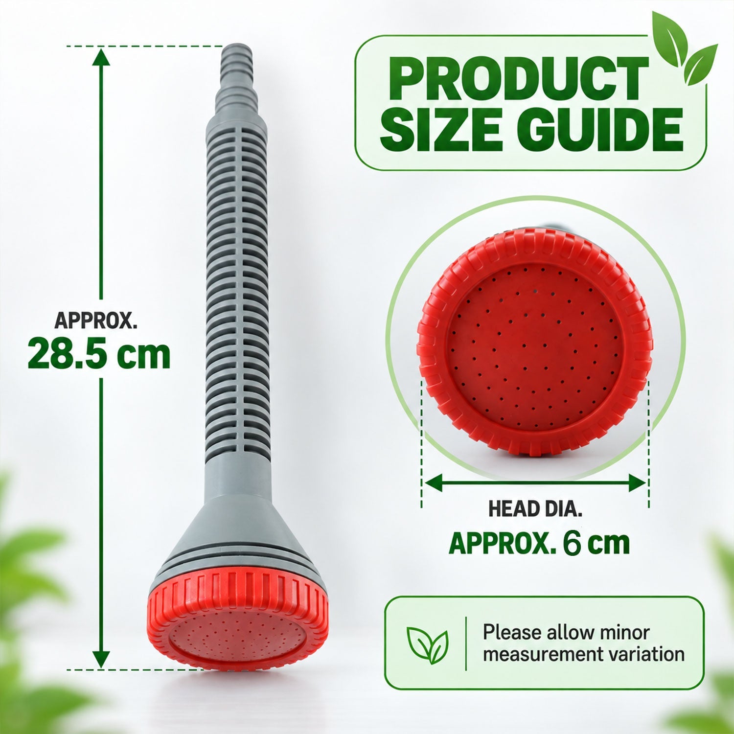 Spray nozzle size guide
