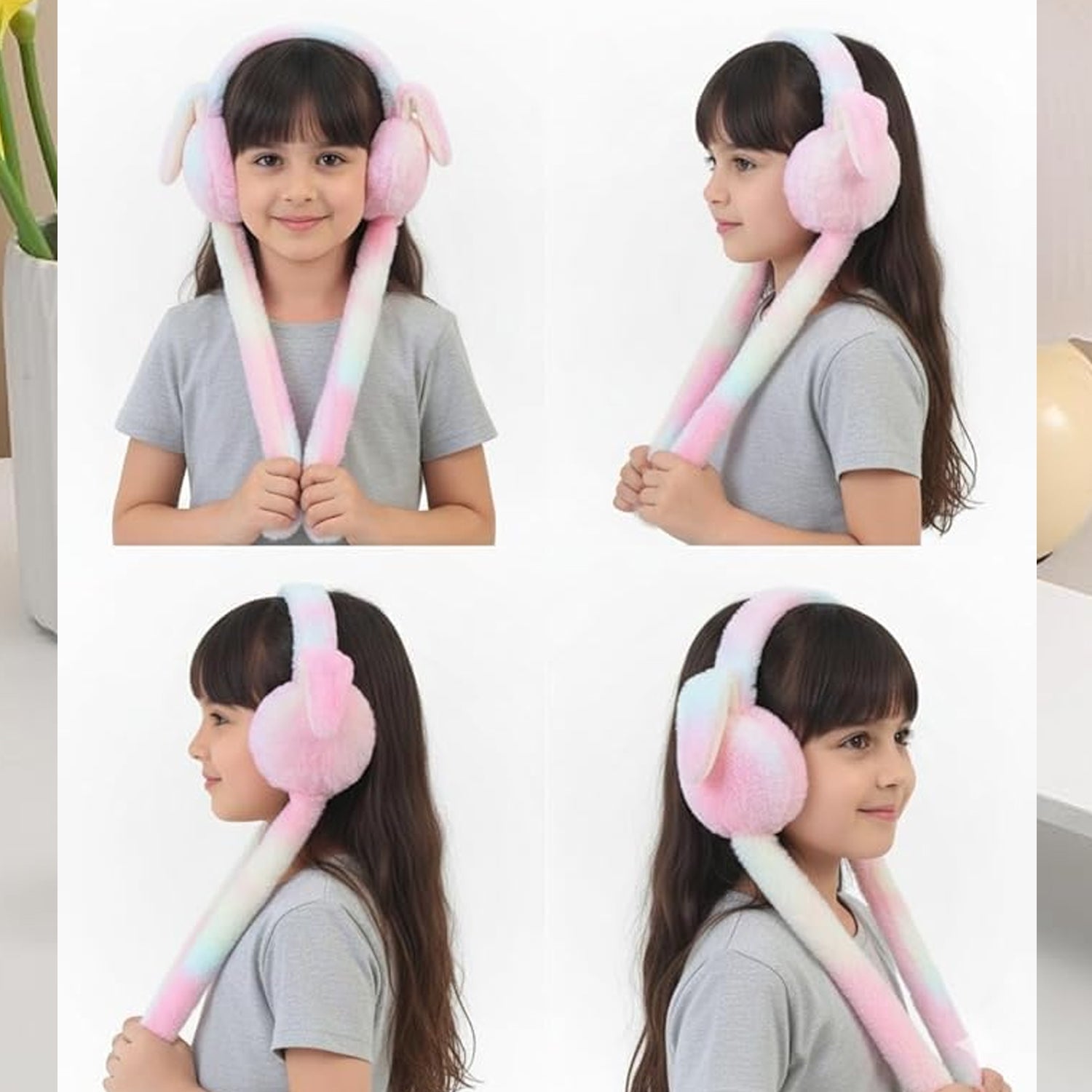 Feature shot of DeoDap soft plush kids earmuffs