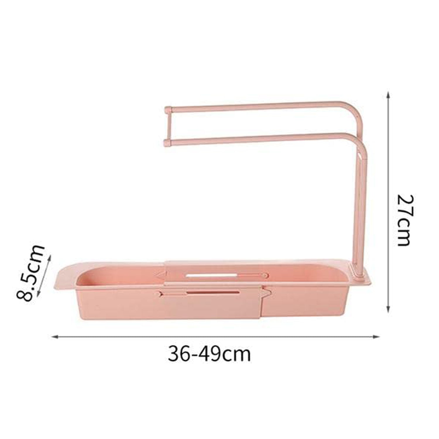 Kitchen Sink Organizer Rack with Towel Holder & Drain Tray (1 Pc)