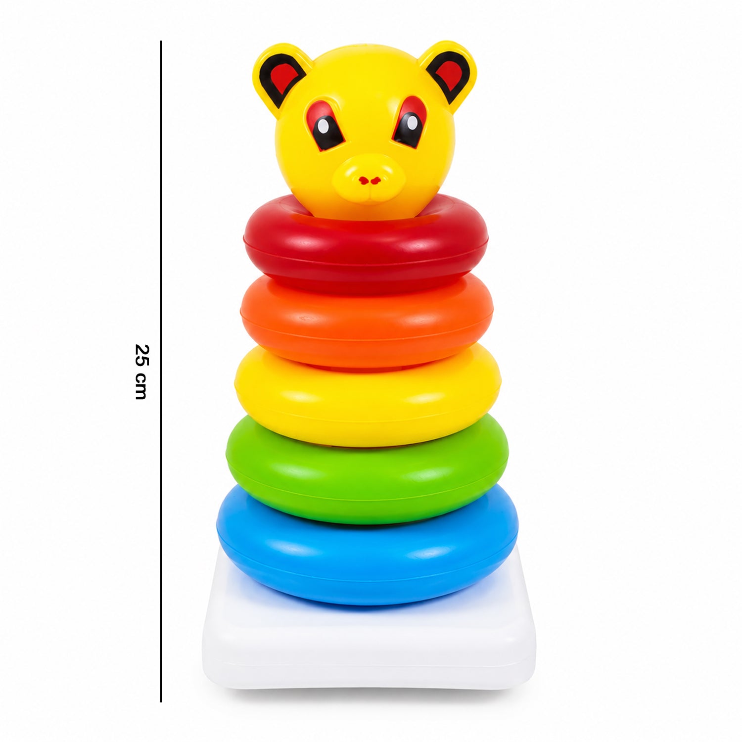 Plastic Baby Kids Teddy Stacking Ring Jumbo Stack Up Educational Toy 5pc
