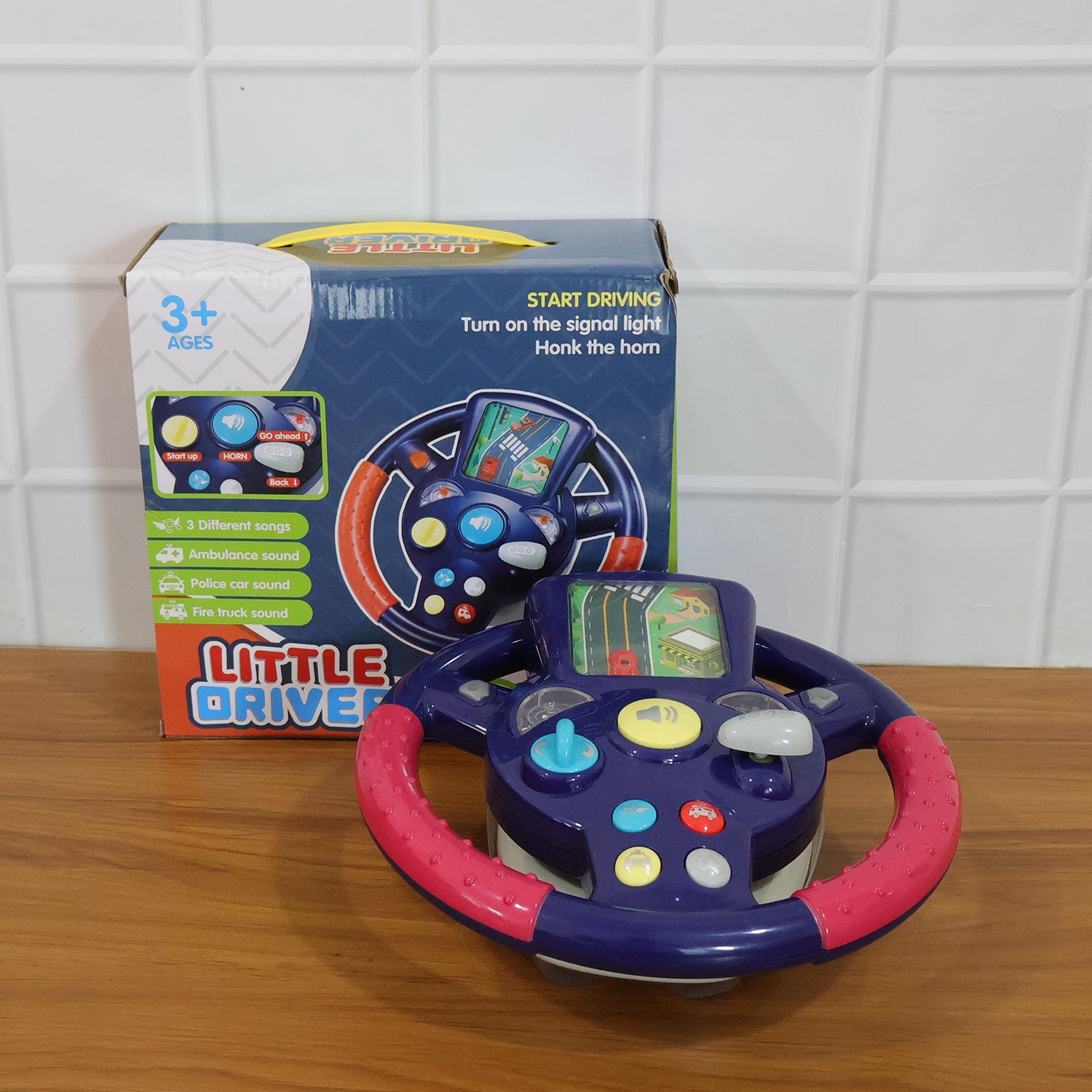 Baby Musical Steering Wheel Toy for Toddlers with Sound & Lights