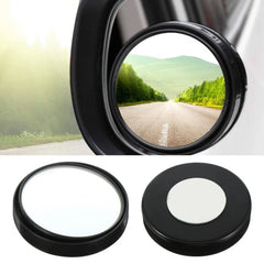Round blind spot side mirror in retail packaging