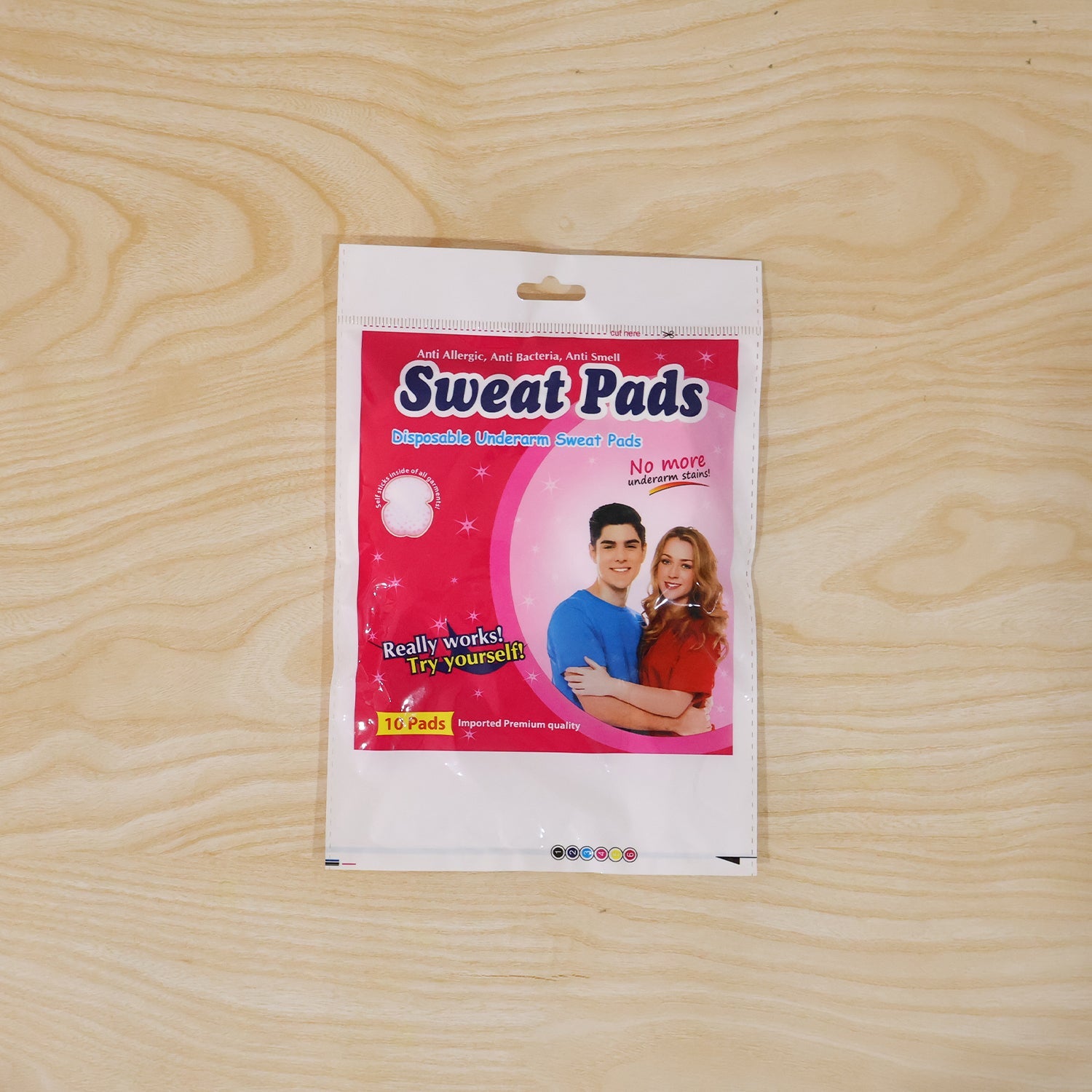 Wearing DeoDap underarm sweat pads for long day use