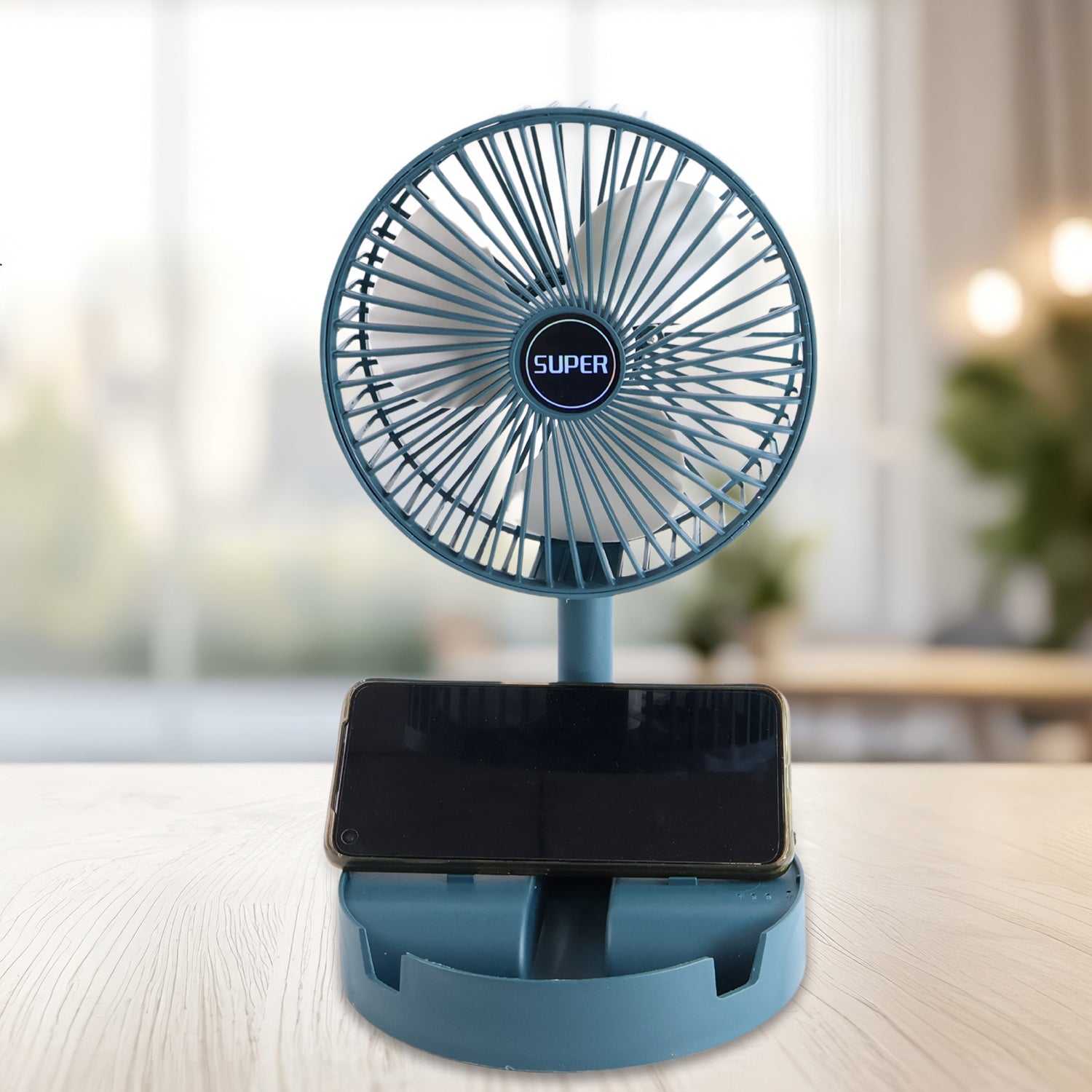 Alternative angle of the adjustable portable fan