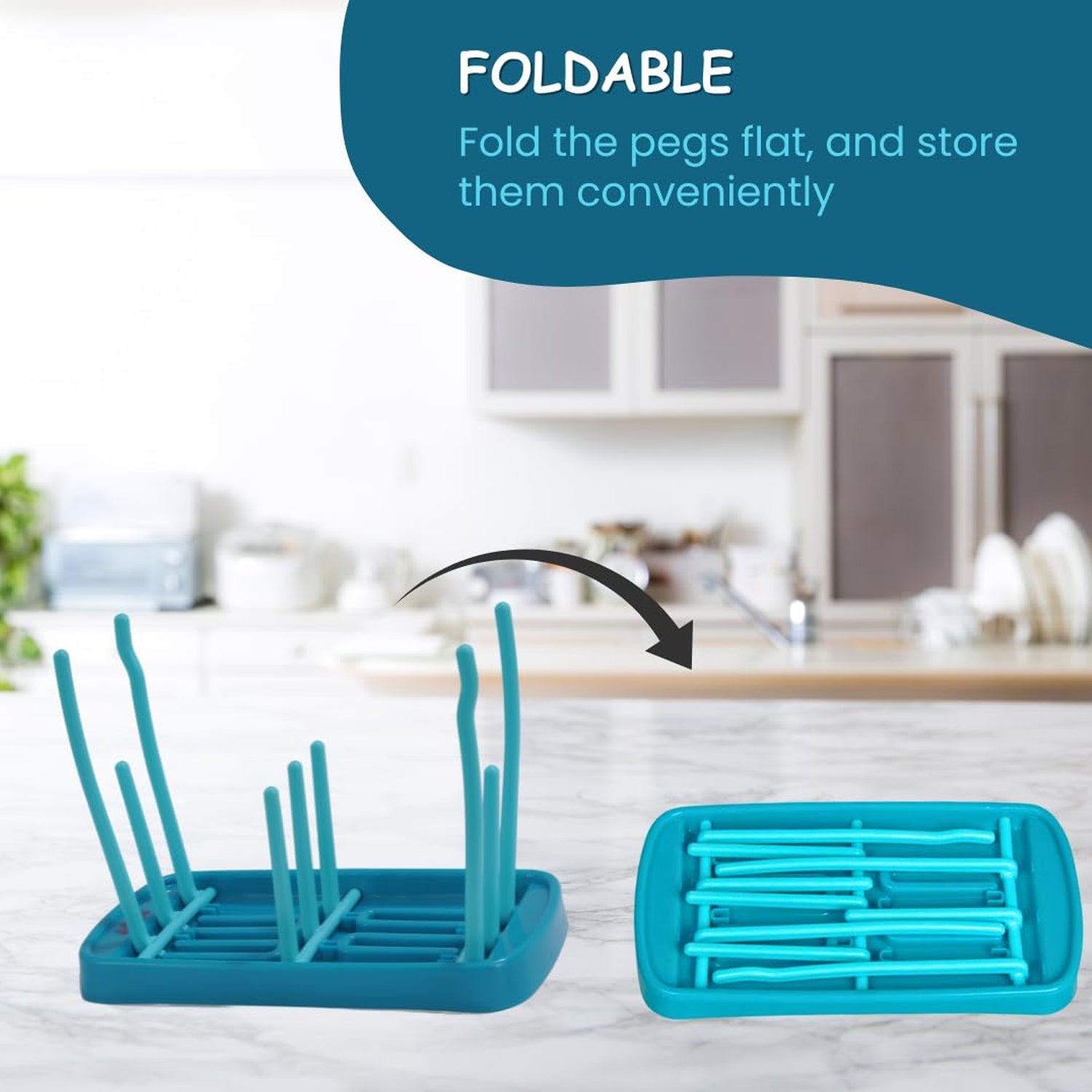 Easy to clean baby bottle drying rack