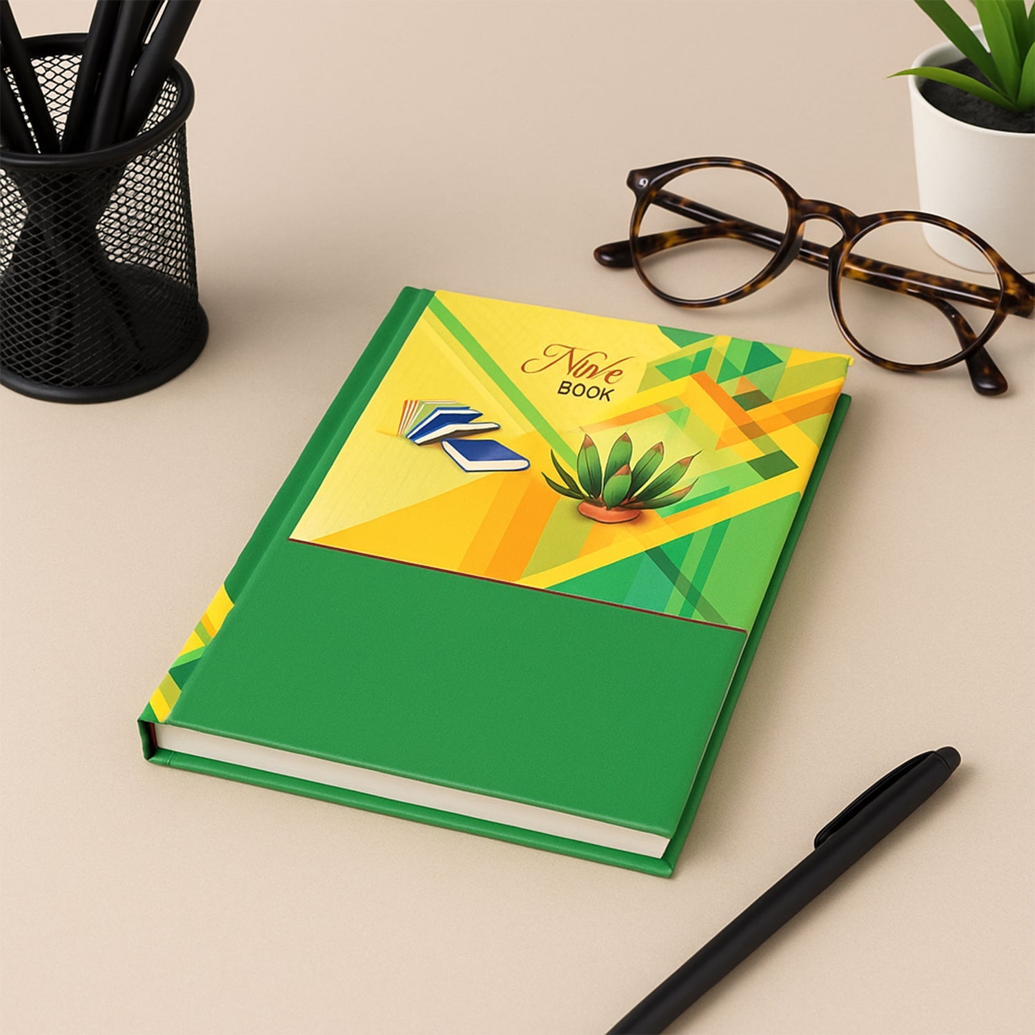 Hardcover Ruled Notebook with Calendar & 160 Pages 22x16 cm (1 Pc)