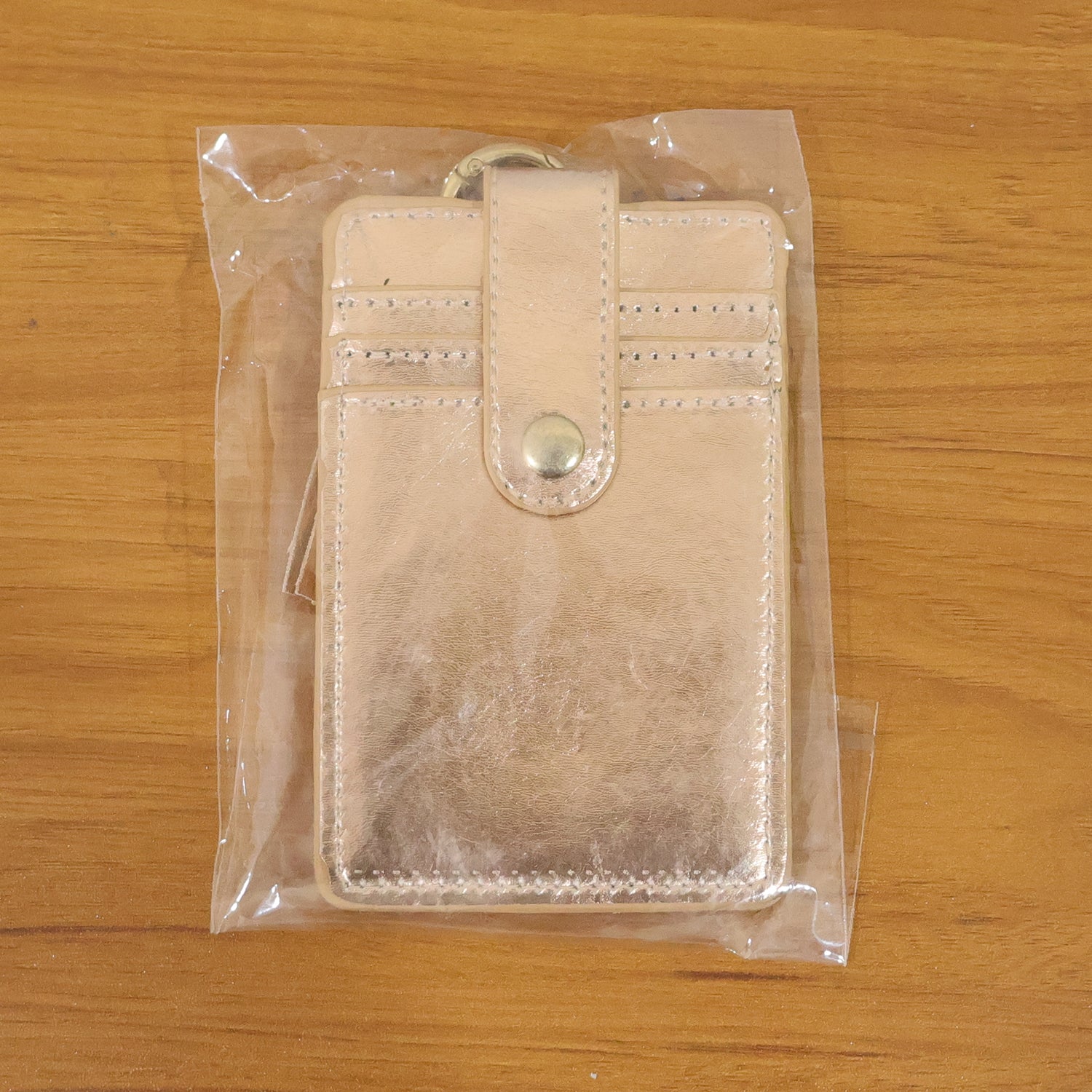 PU Leather Card Holder Wallet with Cards & Lanyard