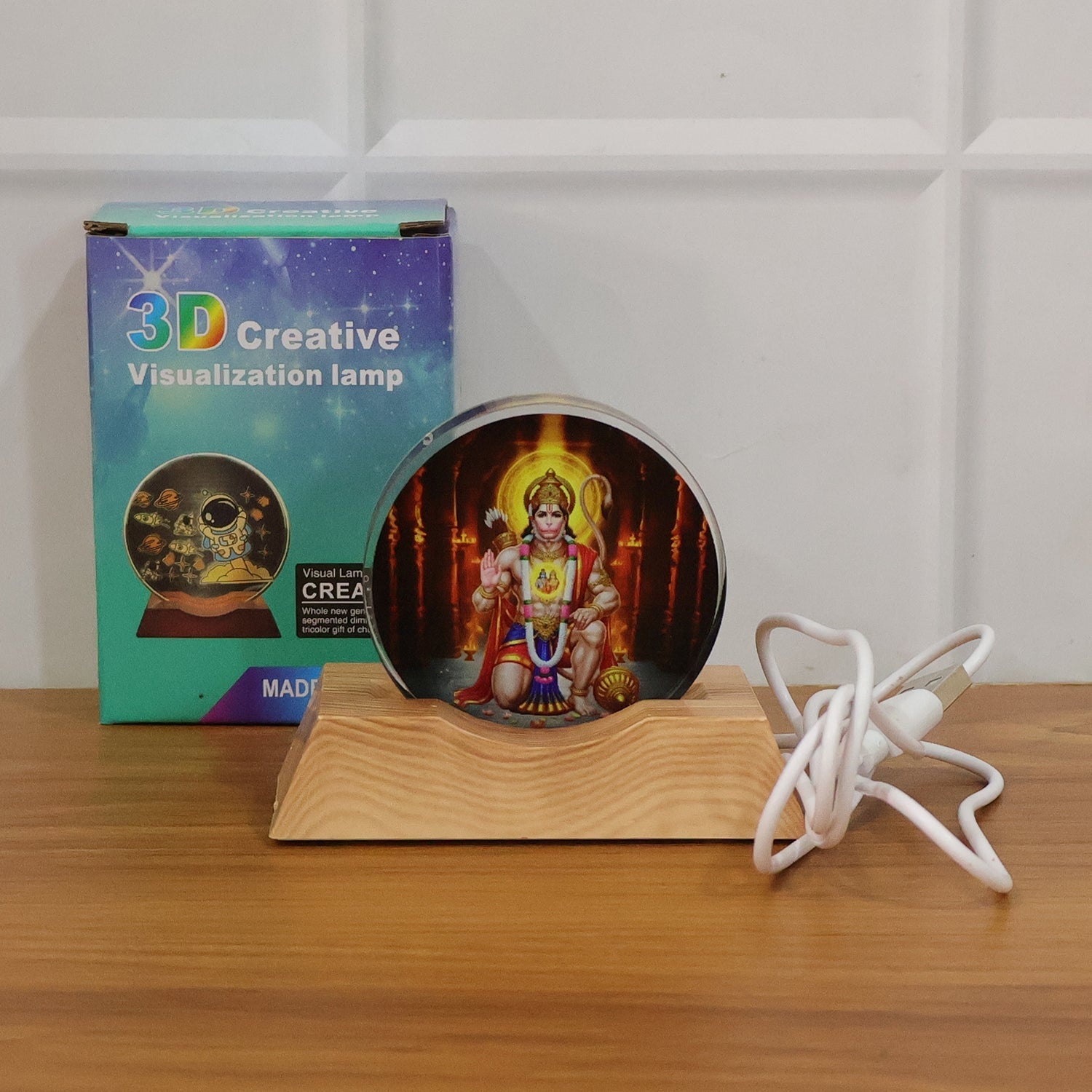 Hanuman Ji 3D acrylic decorative light