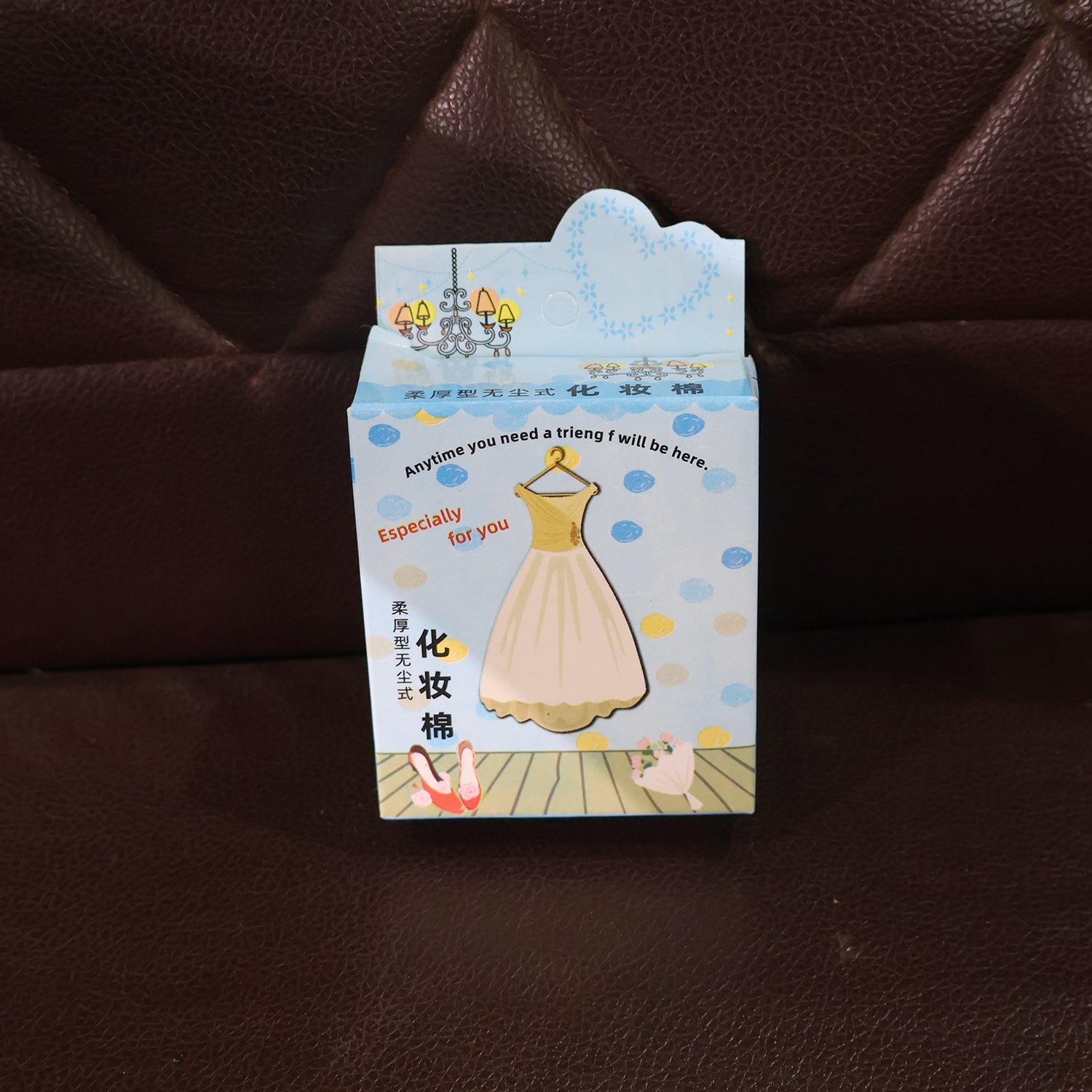 Cotton makeup remover pads with decorative background
