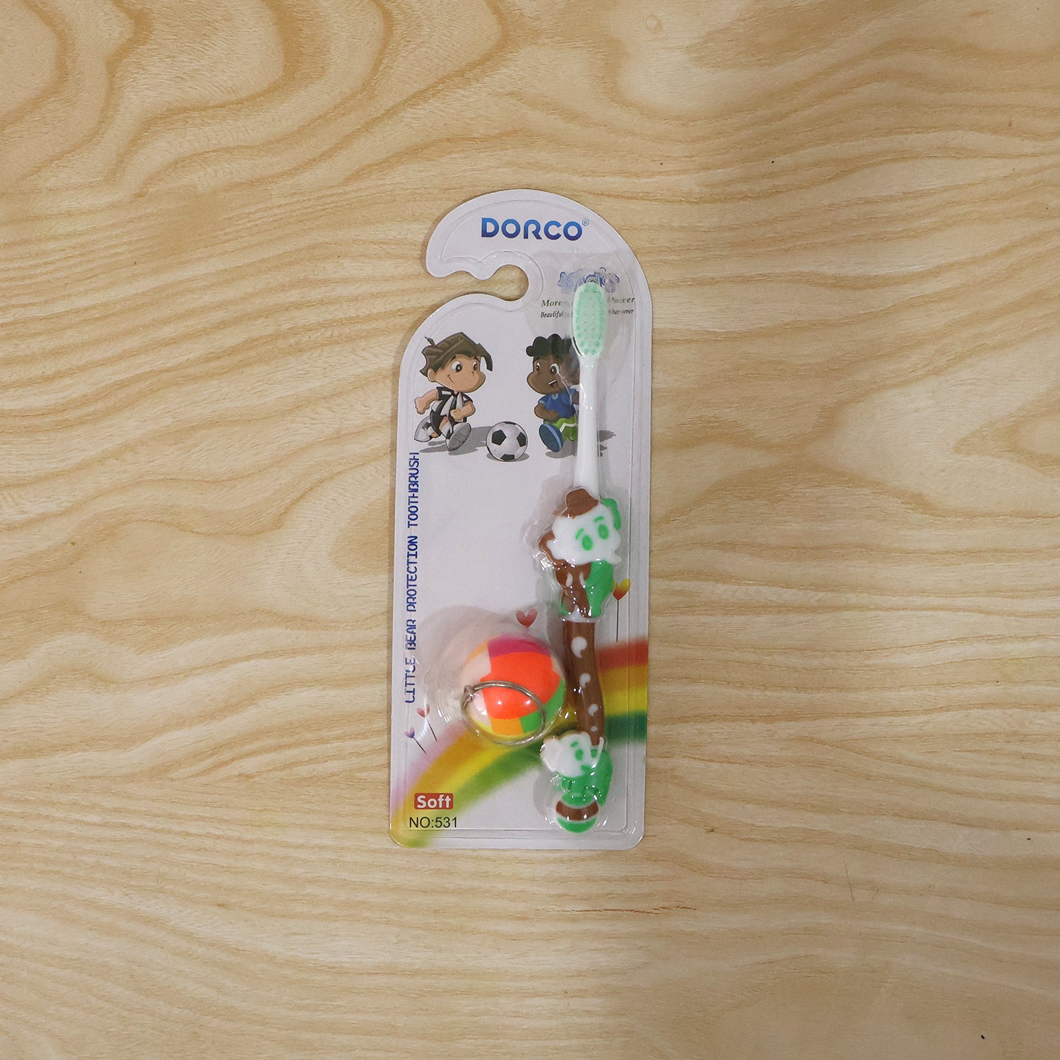 Kids Toothbrush and Ball Keychain Toy Set