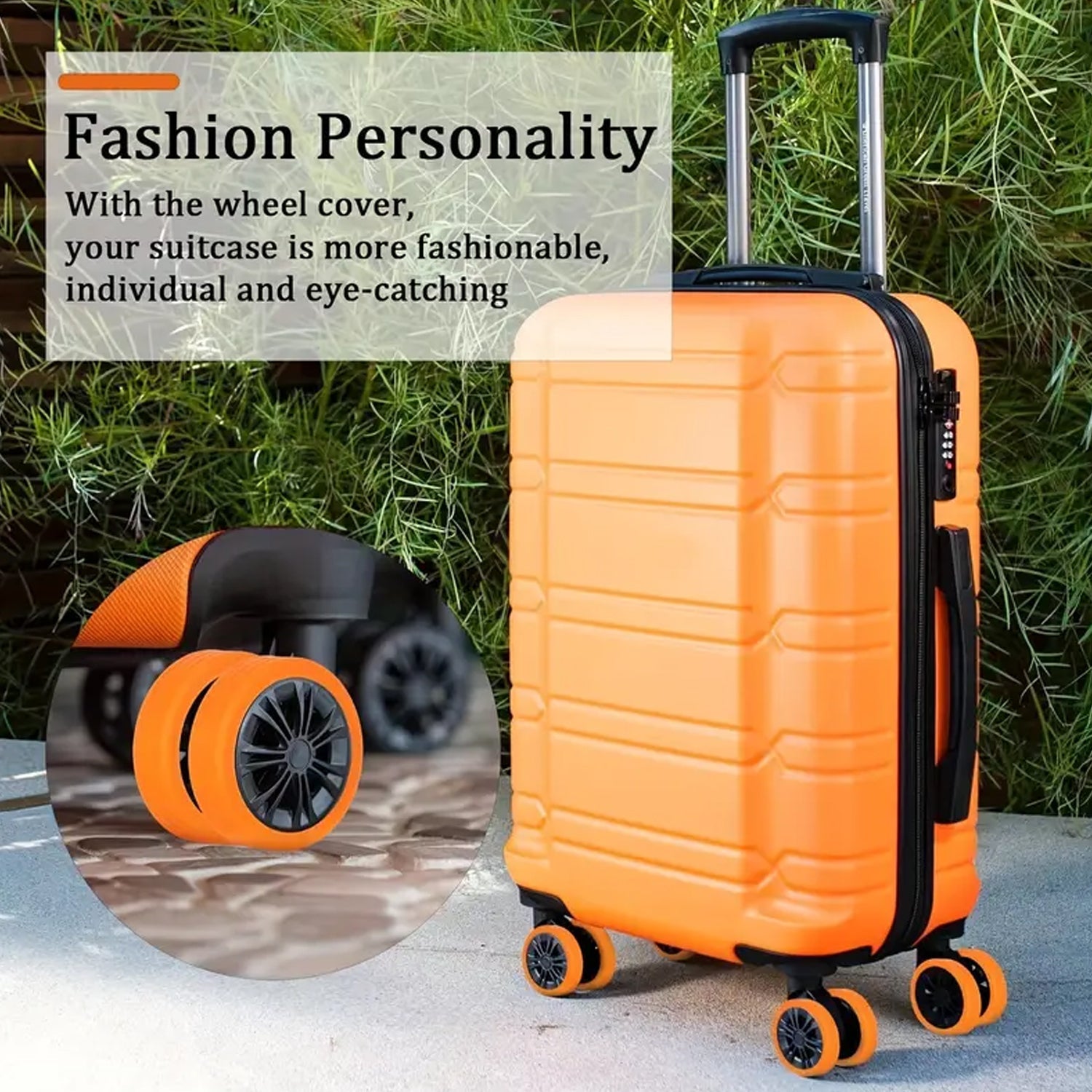 Silicone Suitcase Wheel Covers â€“ Noise Reduction & Protection (4 Pc Set)