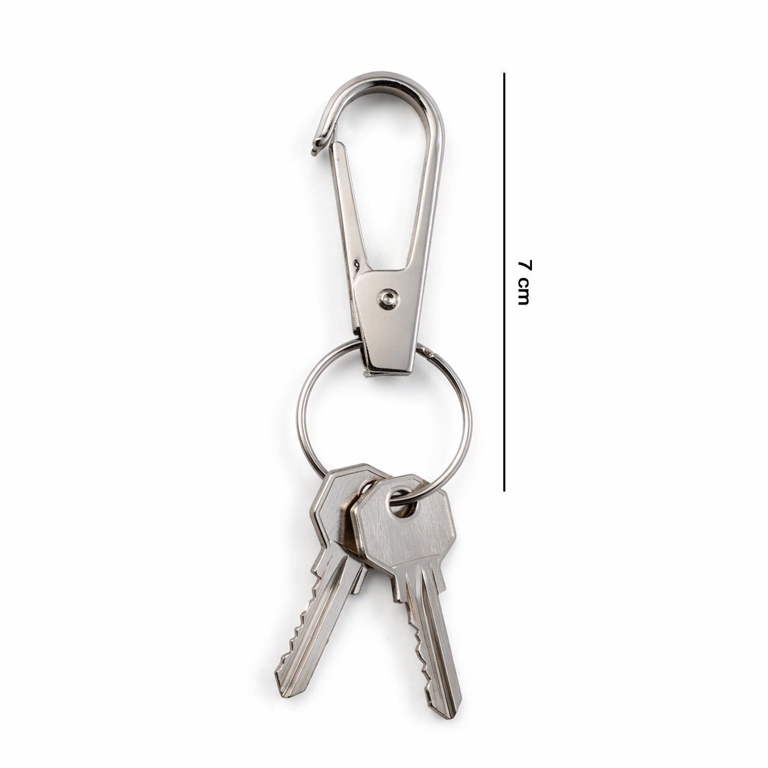 Heavy Duty Metal Keychain Clip with Key Ring, Key Clasp (1 Pc)