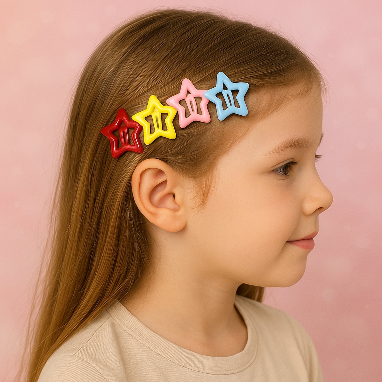 Hair clips with star design