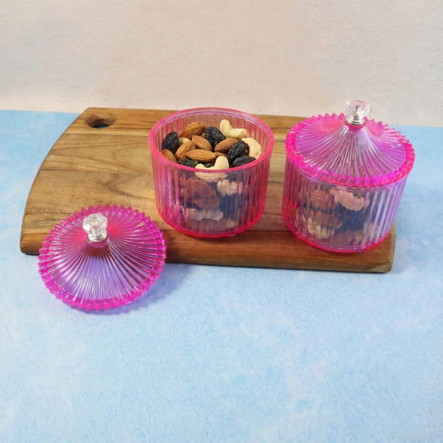 Multipurpose plastic storage jars for dry fruits and sweets