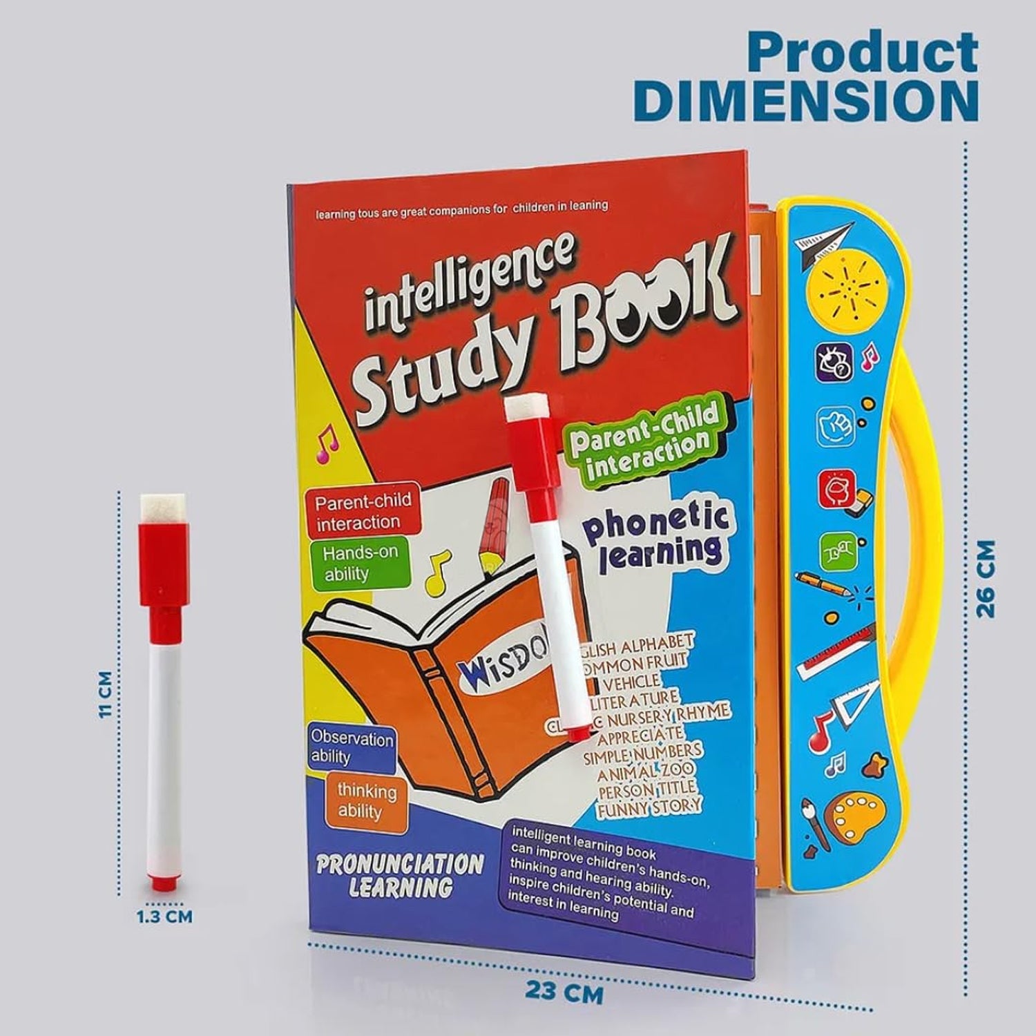 Musical learning book showing colorful vehicle images and sounds