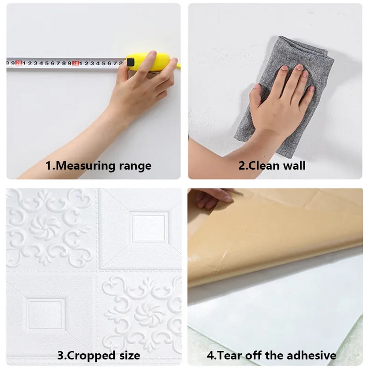 Wallpaper 3D Foam Wallpaper Sticker Panels (70 x 70 Cm / 1 Pc)