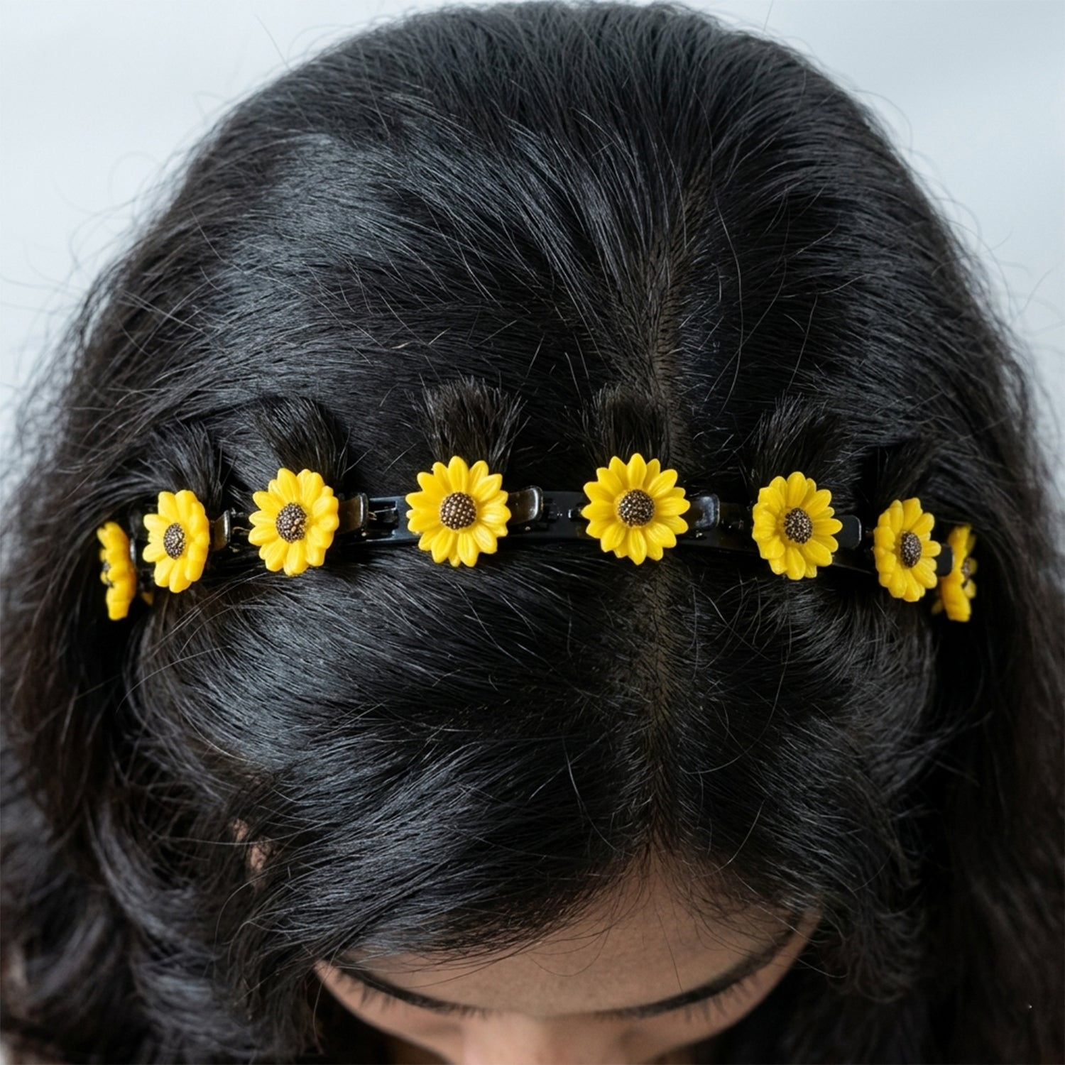 Sunflower Design Floral Clip Hair Band 1 Pc