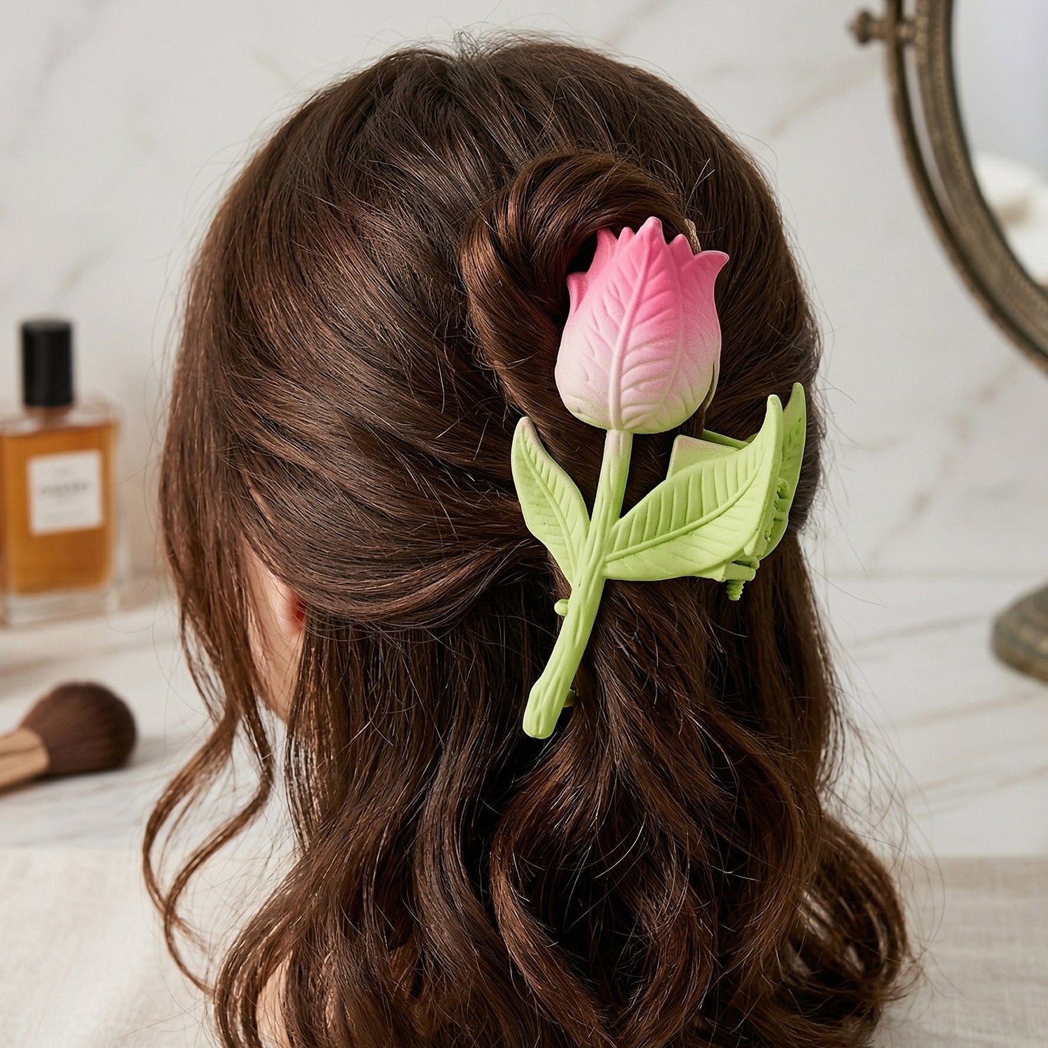 Elegant Rose Flower Design Hair Claw Clip (1 Pc)