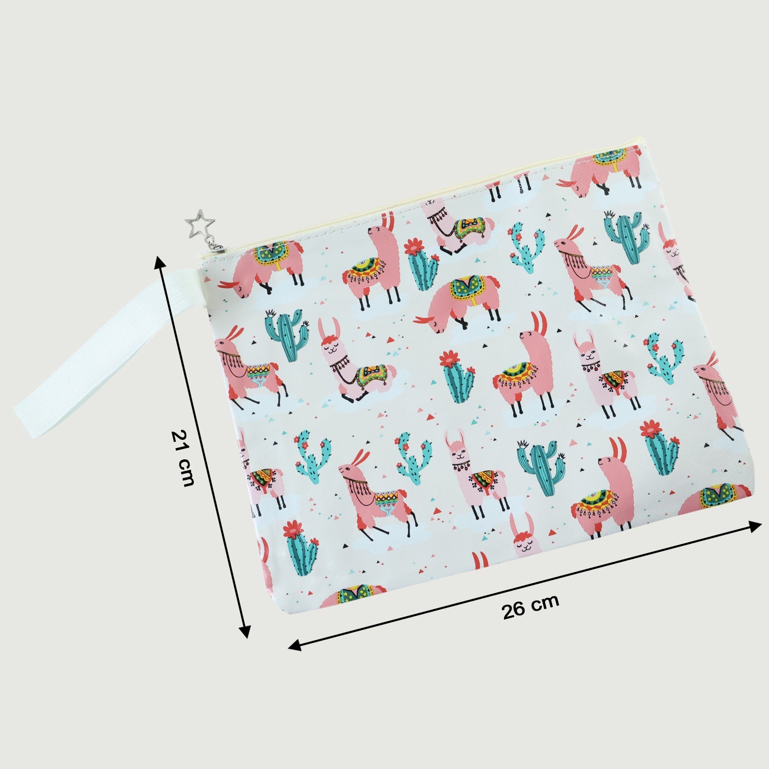 Printed Zipper Pouch (26 Ã— 21 cm, 1 Pc)