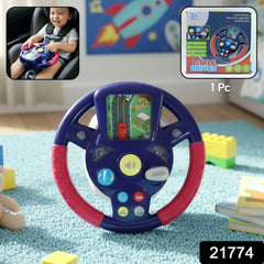 Musical Steering Wheel Toy with interactive buttons