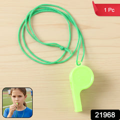 Plastic Sports Whistle with Neck Lanyard Loud Safety Whistle (1 Pc, Mix Color)