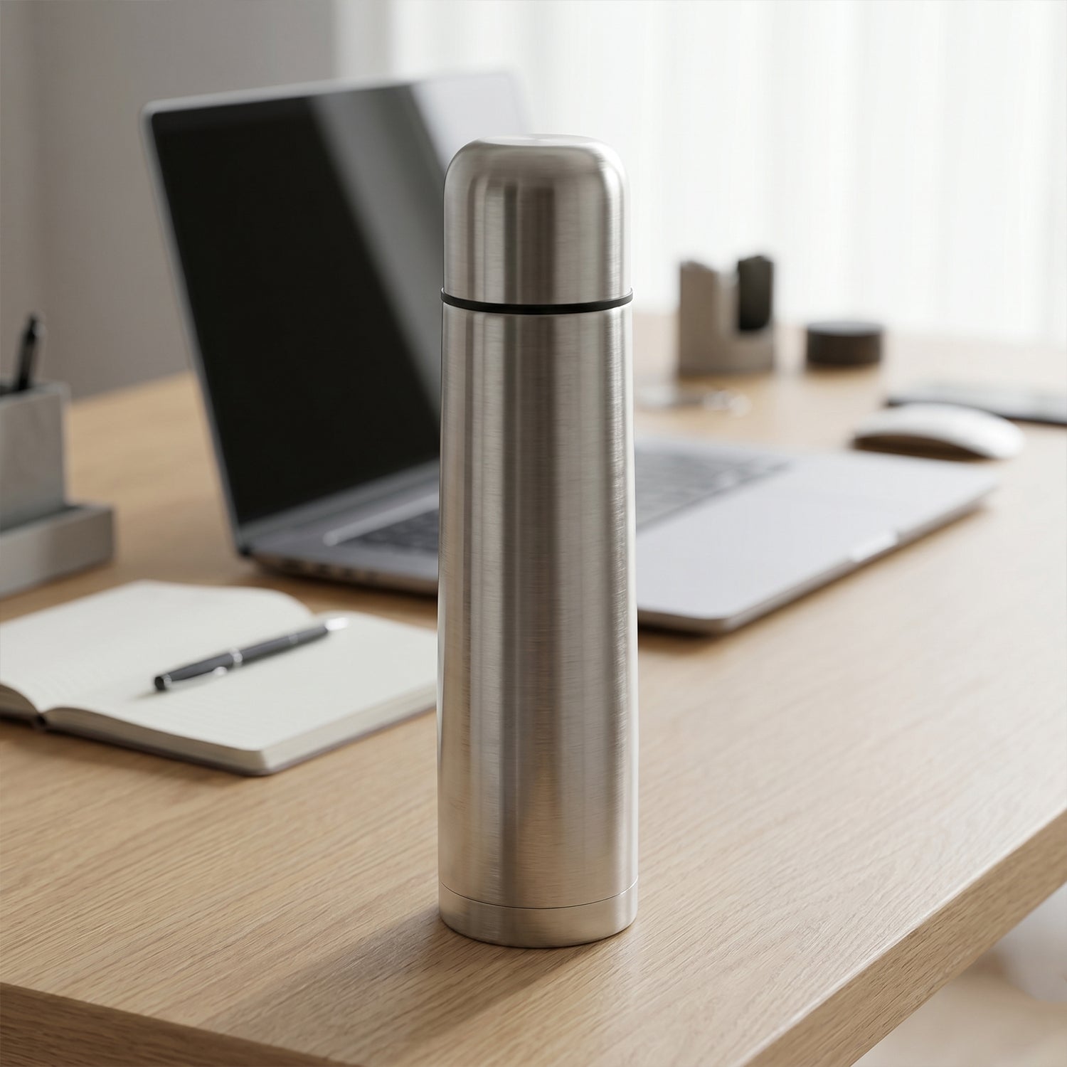 Premium Stainless Steel Vacuum Flask With Spoon(1000 ML)