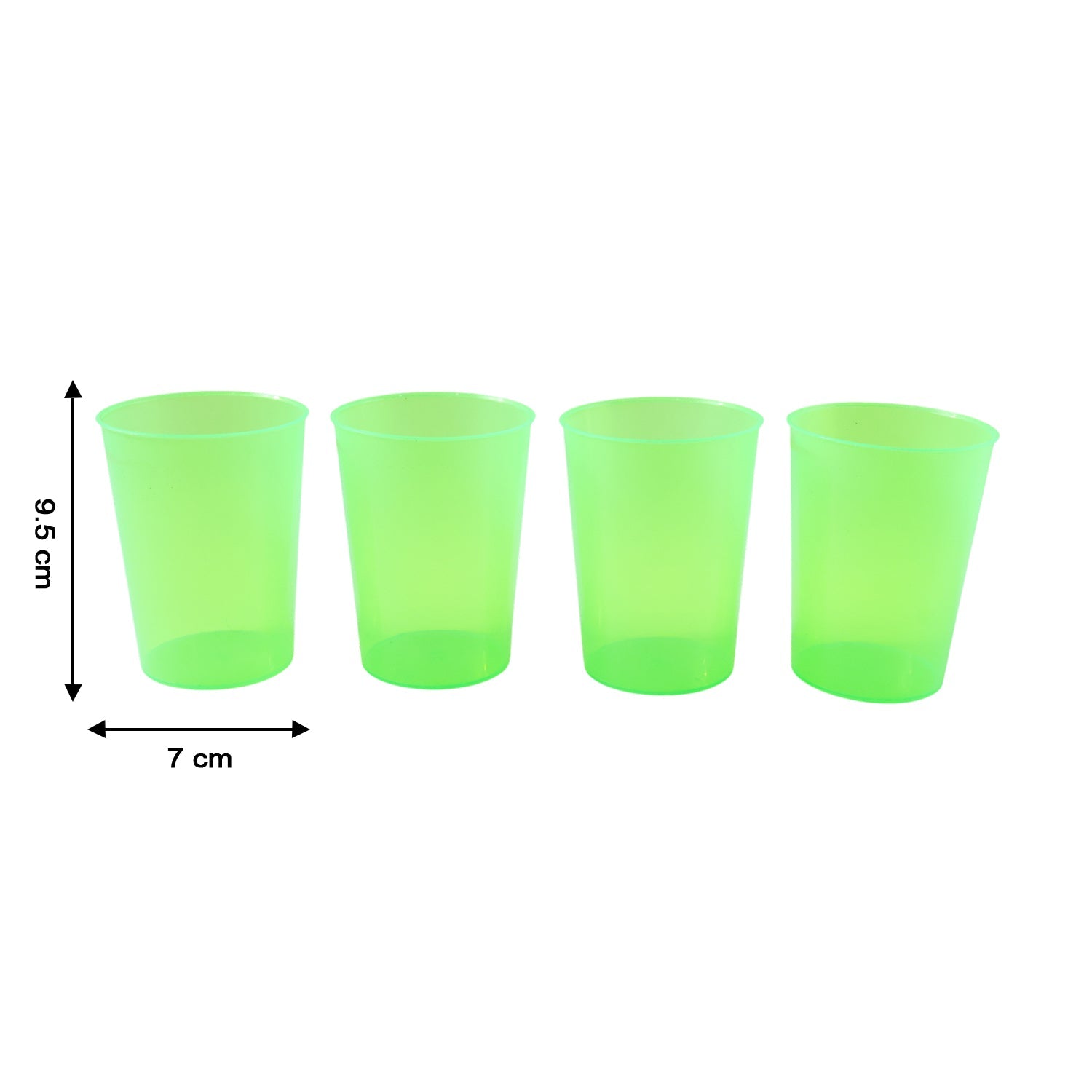 Single clear plastic drinking tumbler on white background