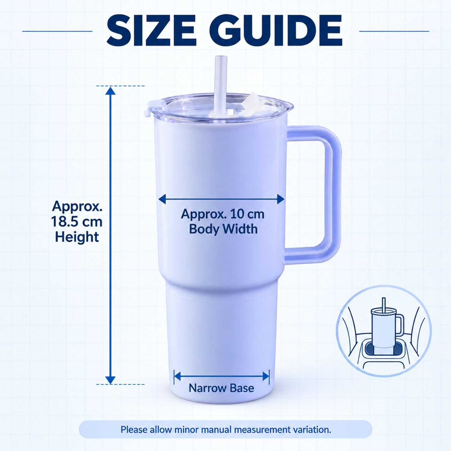 Multiple views of the 750 ml travel tumbler with straw