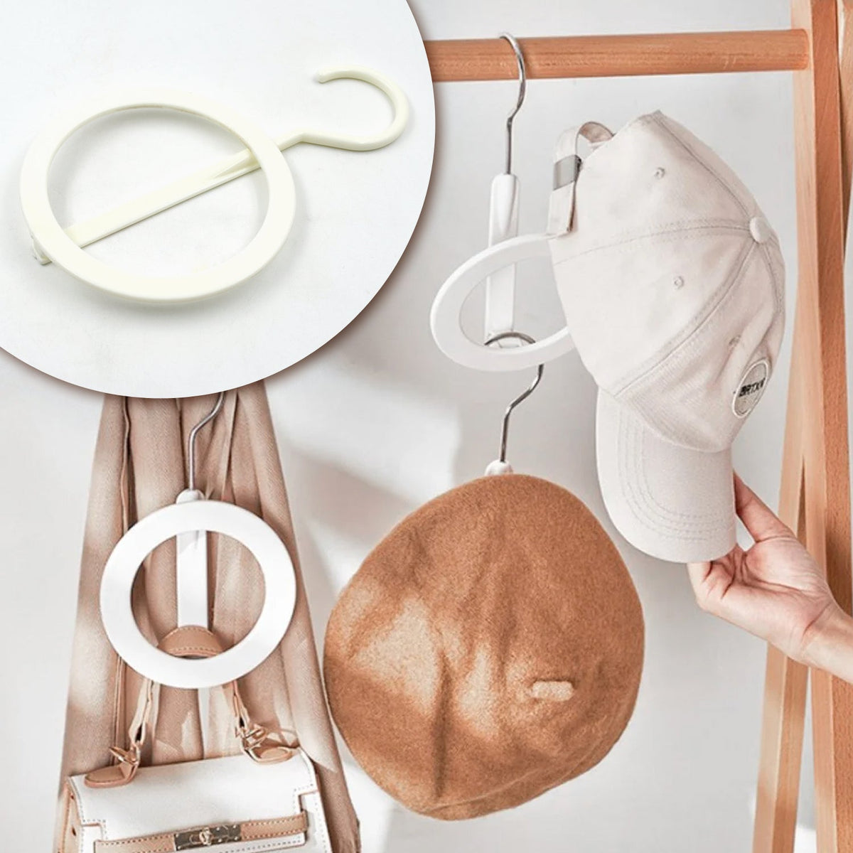 Plastic Circle Hanger for Hats, Towels & Bags (1 Pc)