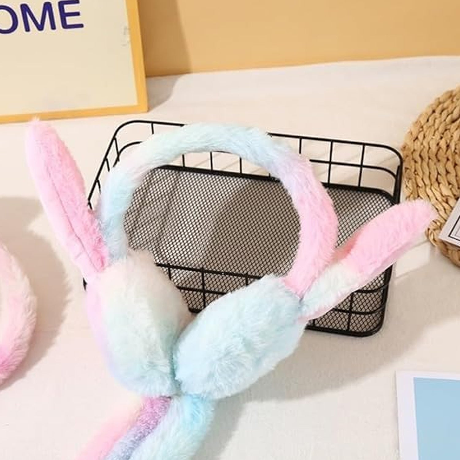 Unlabeled image of kids plush earmuffs