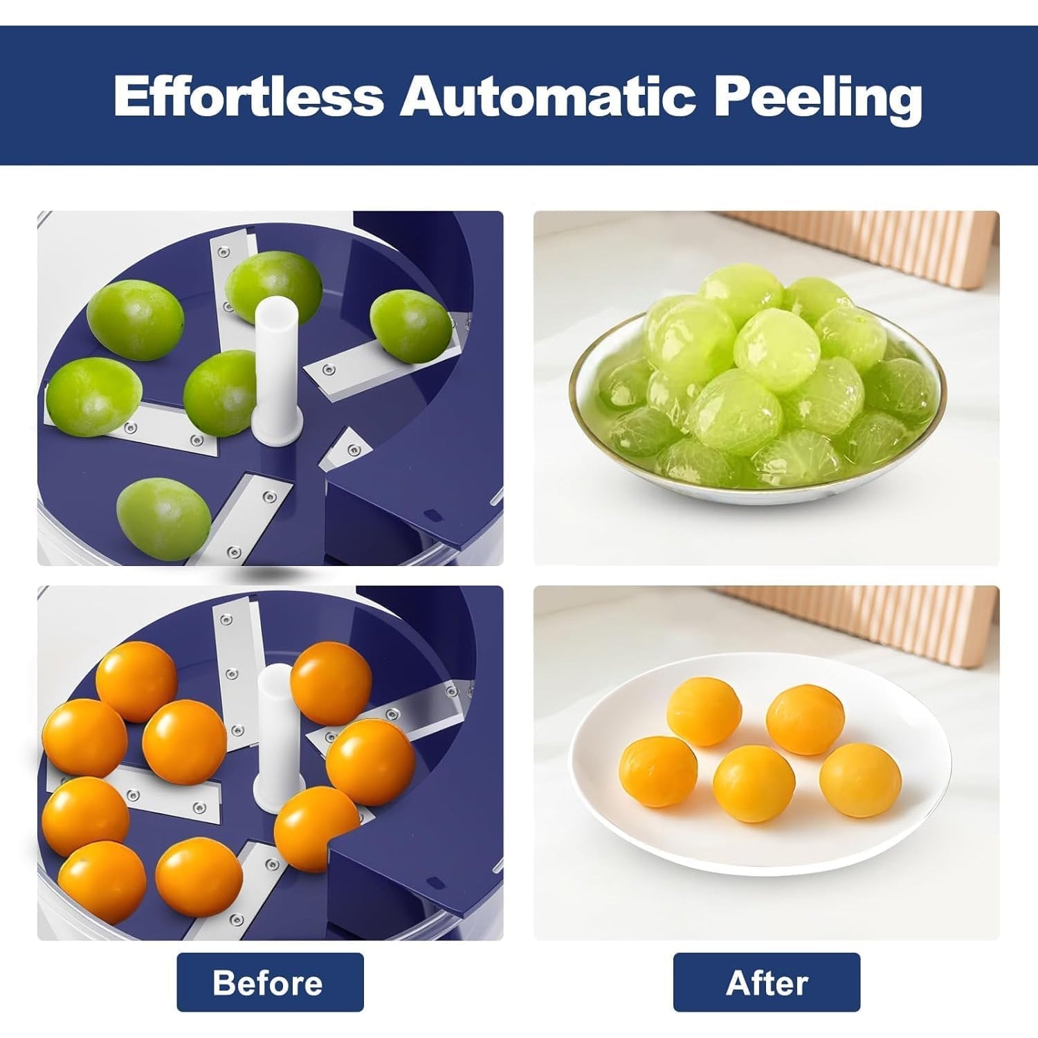 Alternative angle of the ergonomic handle fruit peeler