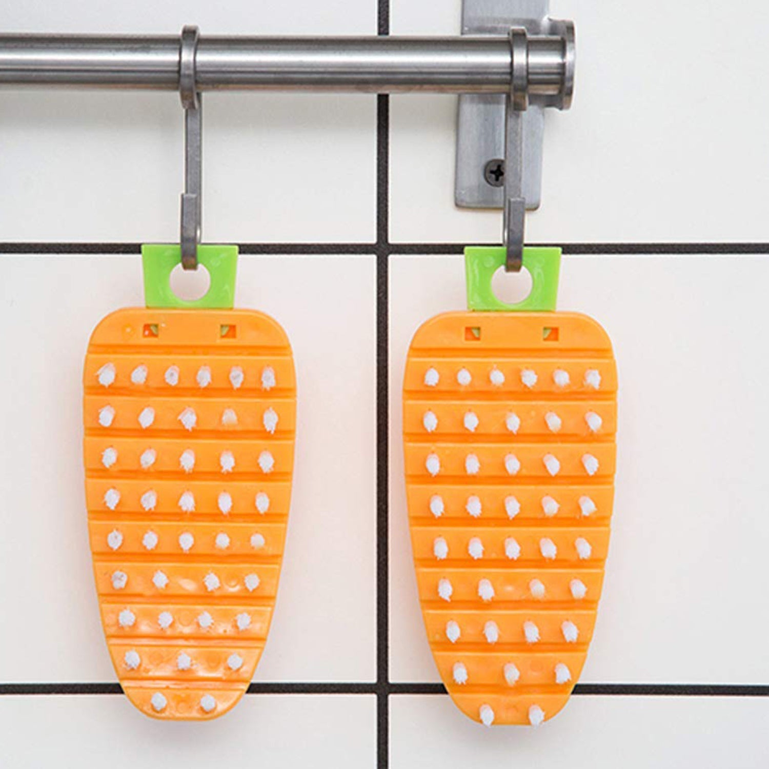 2909 Vegetable Scrubbing Brush, Vegetable Scrubber Nonâ€‘Toxic Fruit Brush Carrot Shape Vegetable Brush for Potato for Vegetable DeoDap