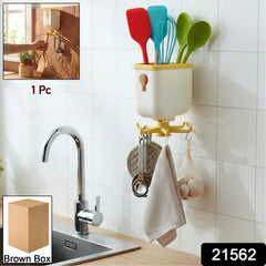 Storage hook holding a kitchen towel