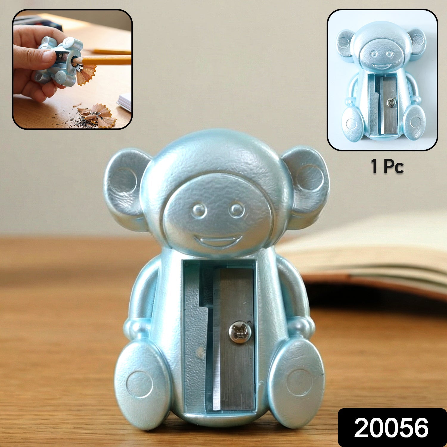 Cute Monkey Shape Single Hole Pencil Sharpener (1 Pc)