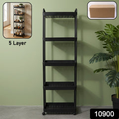 5 Layer Multipurpose Rolling Storage Rack (1 Pc)