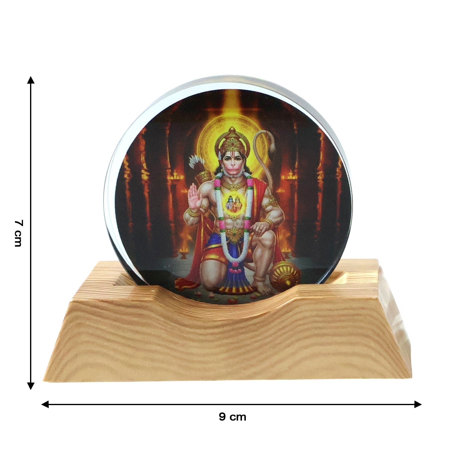 Hanuman Ji night lamp close-up view